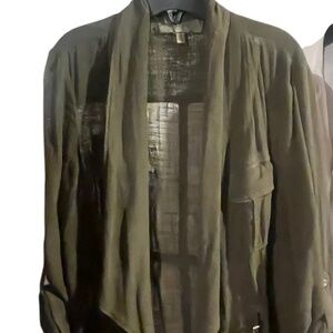 Utility Drape Front Jacket Torrid size 0 Olive Green